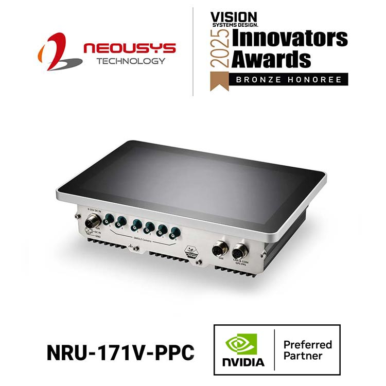 Neousys宸曜科技凭借基于NVIDIA® Jetson Orin™的IP66人工智能工业平板电脑,荣获2025年视觉系统设计创新奖